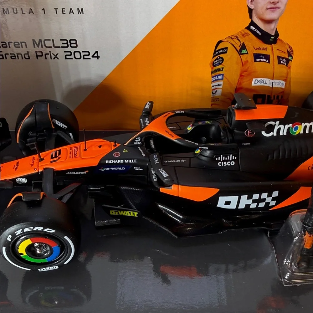 McLaren MCL36 Miami Grand Prix 2024 Toy Car - Orange and Black